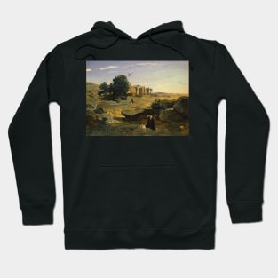 Hagar in the Wilderness by Jean-Baptiste-Camille Corot Hoodie